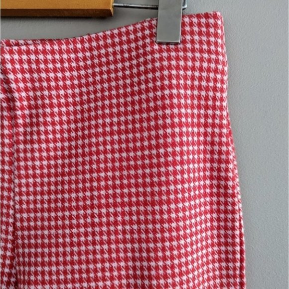Crosby Red White flat panel front stretch houndstooth pants trousers Medium - Picture 6 of 6